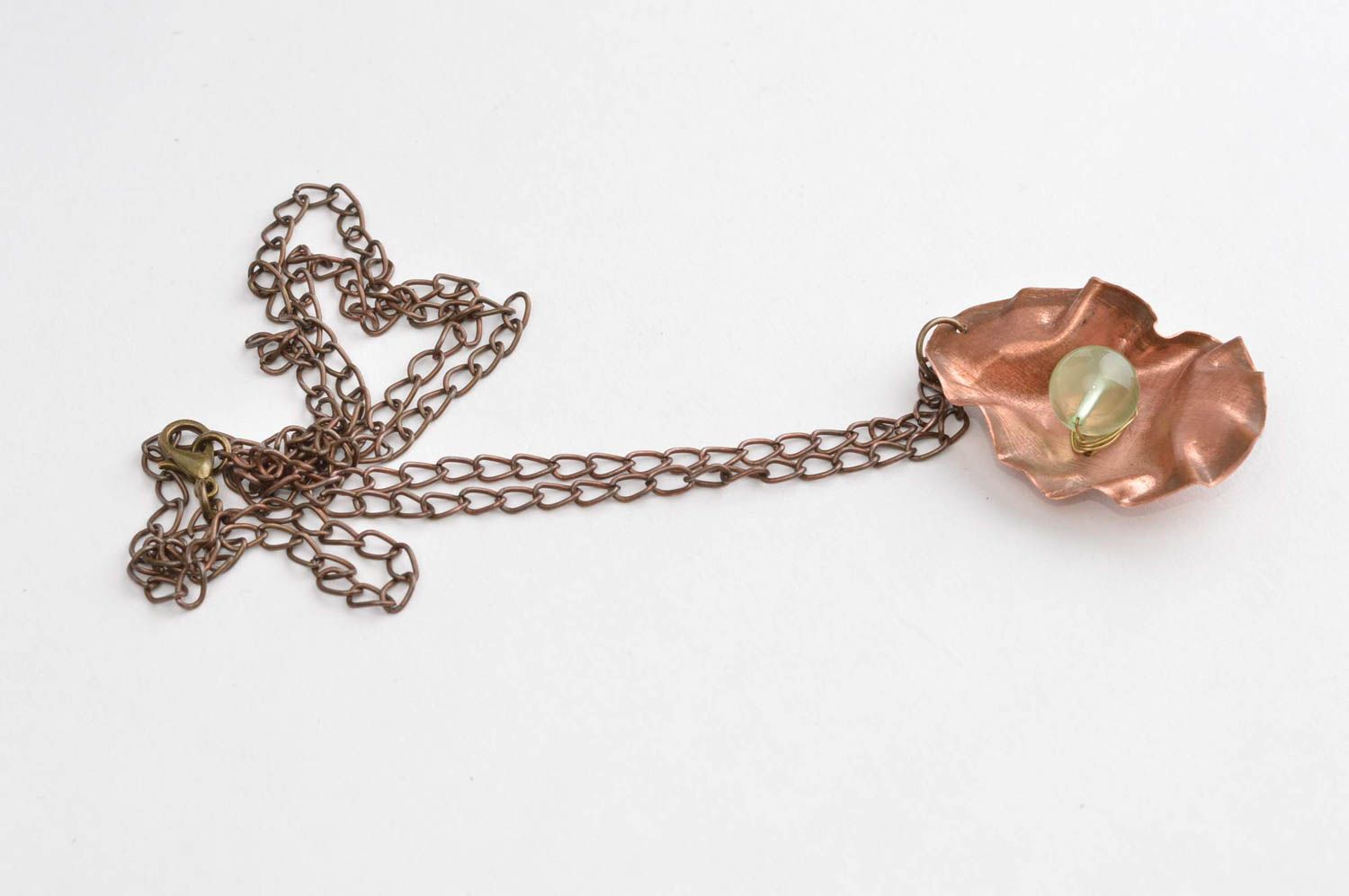 Handmade accessories copper pendant fashion pendant with fluorite women jewelry  photo 3