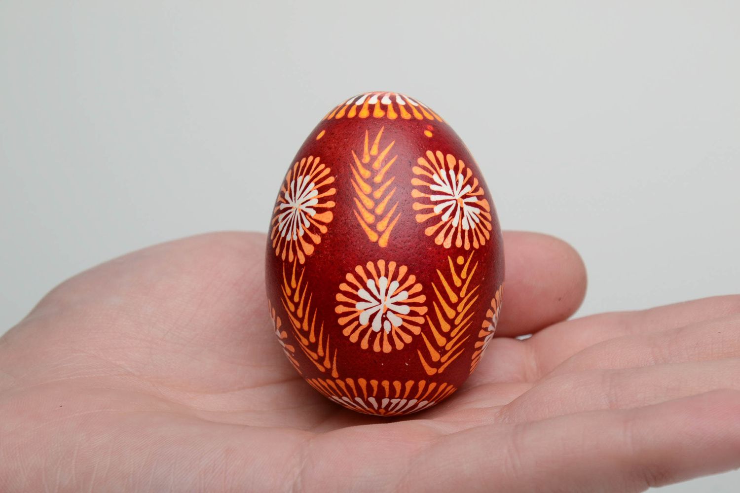Handmade decorative egg in Lemkiv style photo 5