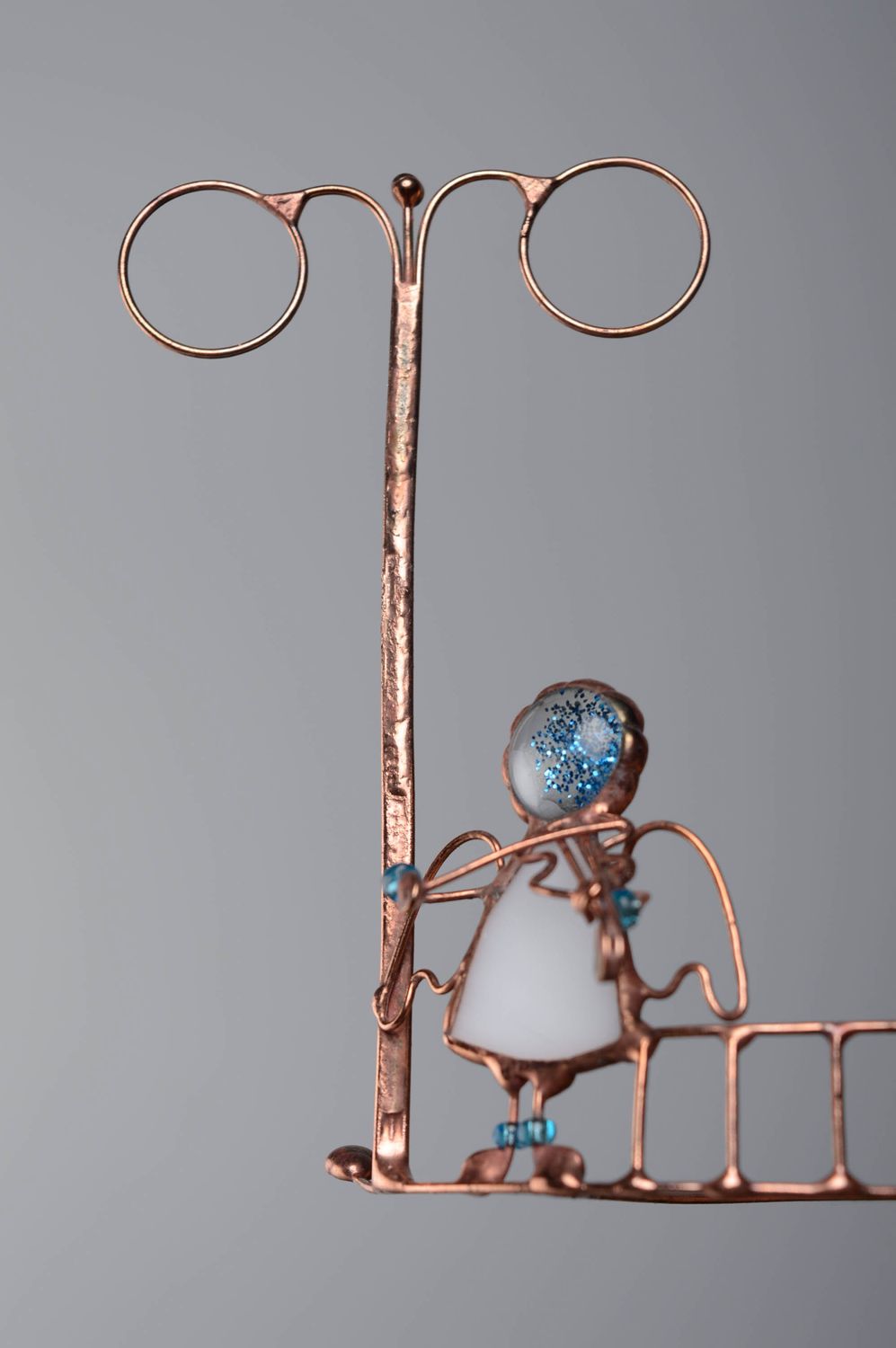 Deko Figurine aus Glas kleiner Engel mit Geige foto 5