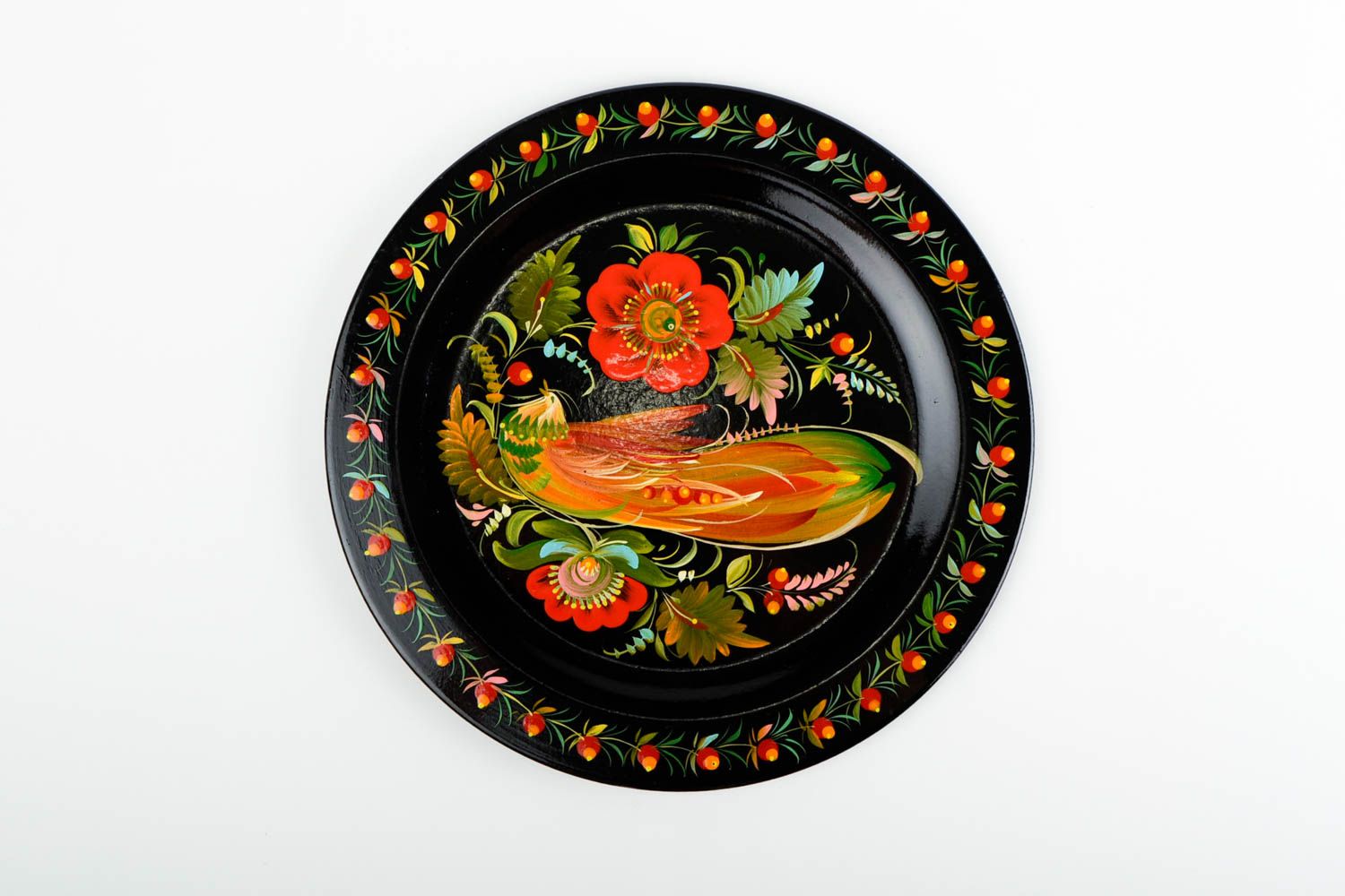 Handmade ethnic plate wooden wall plate modern designs decorative use only photo 4
