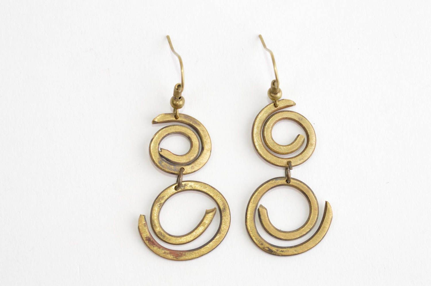 Ohrringe für Damen Metall Ohrringe Handmade Ohrringe Accessoire für Frauen lang foto 2