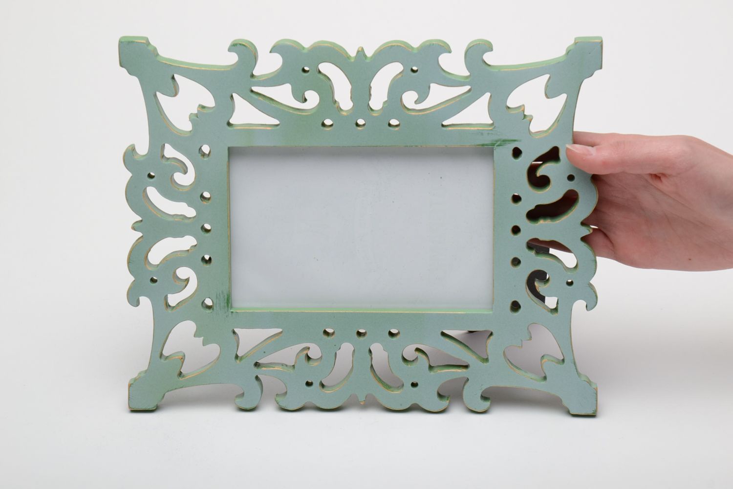 Hand carved wooden photo frame photo 4