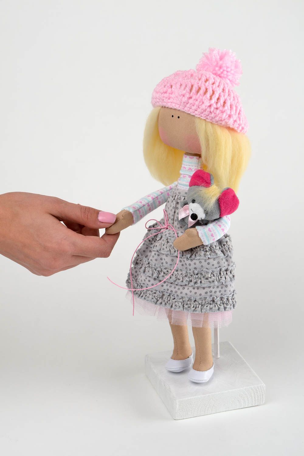 Stoff Spielzeug handgemachte schöne Puppe Geschenk für Mädchen Deko Puppe foto 2