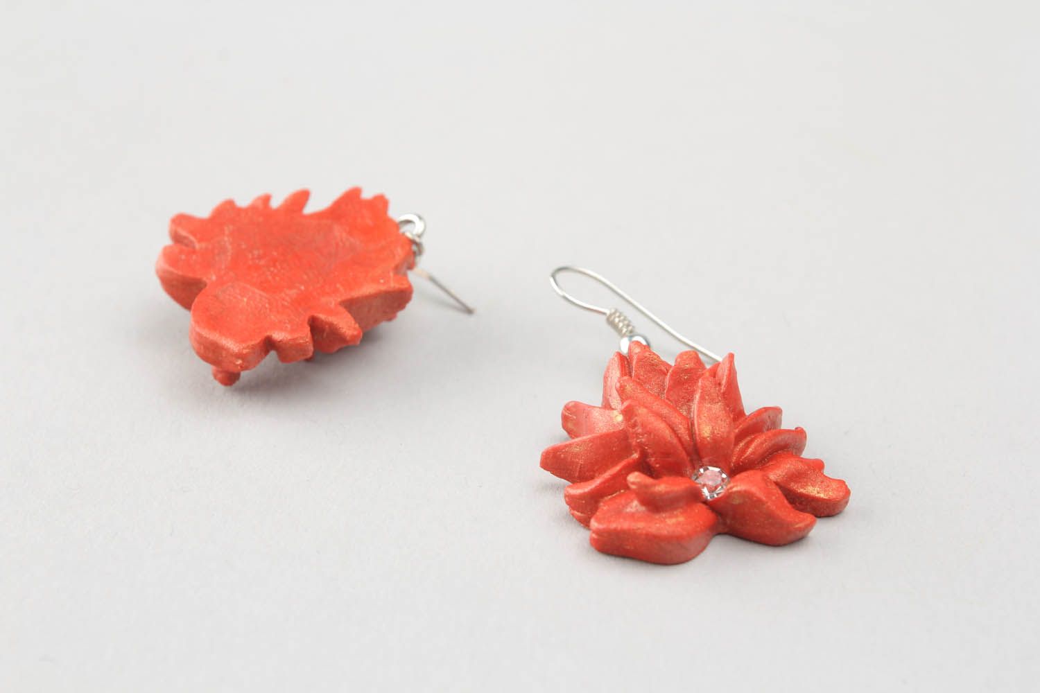 Earrings made ​​of polymer clay Corals photo 4