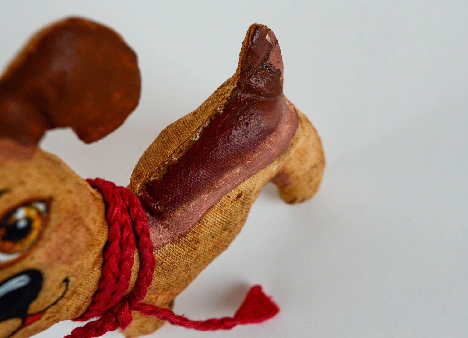 Aroma Kuscheltier Hund aus Stoff mit Kaffee Zimt Aromen in Braun handgemacht foto 4
