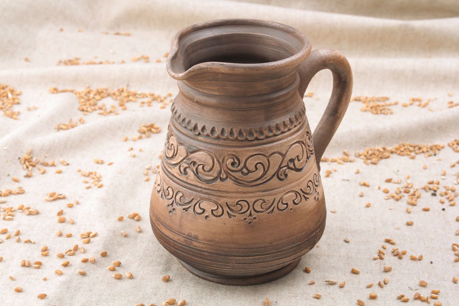 Handmade ceramic coffee pot photo 1
