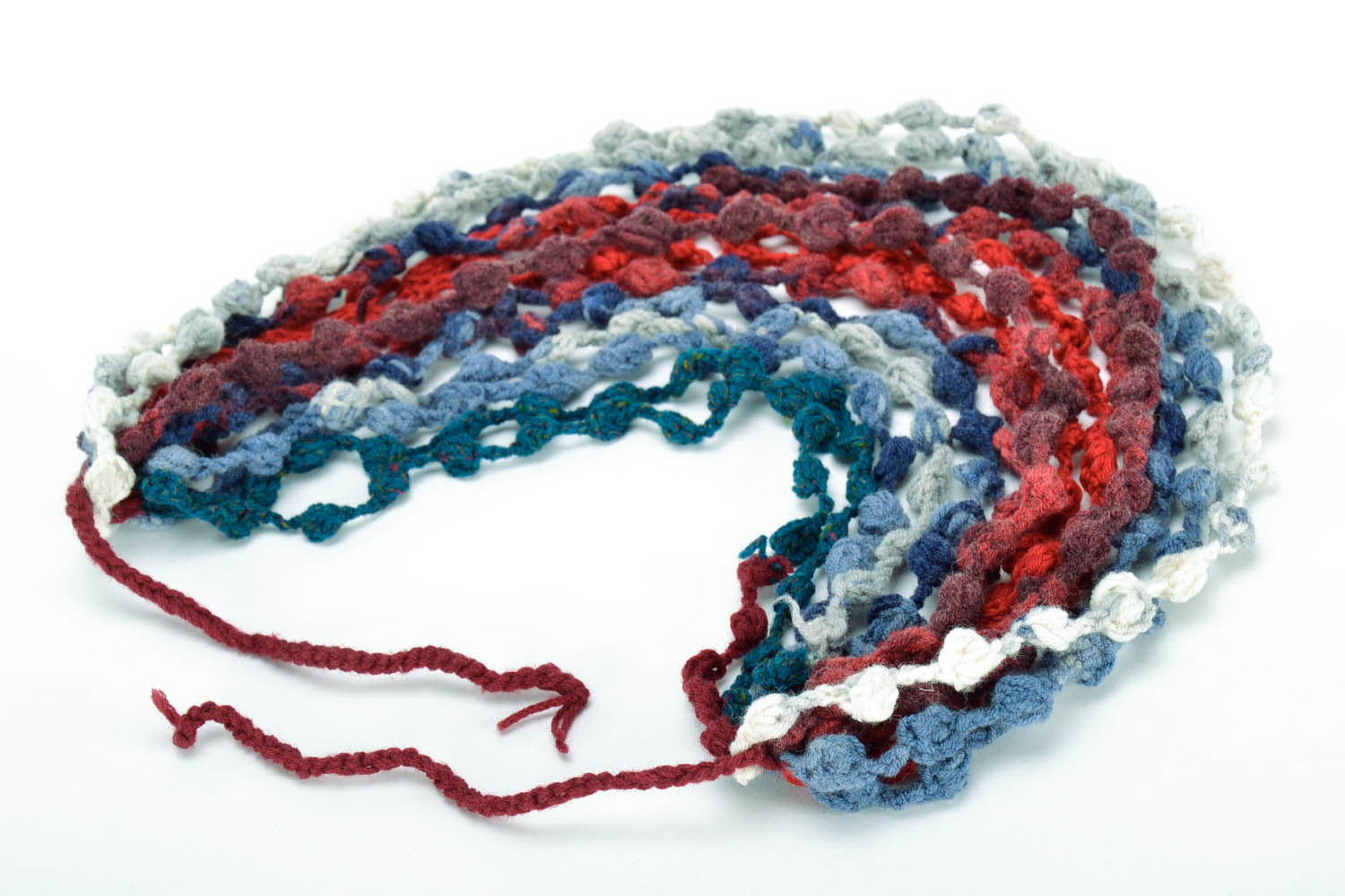 Collier multirang tricoté au crochet fait main photo 4