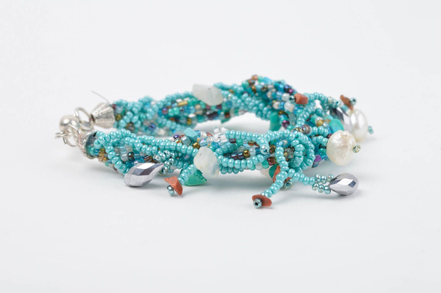Handmade seed beads bracelet designer bracelet woven bracelet beaded jewelry photo 3