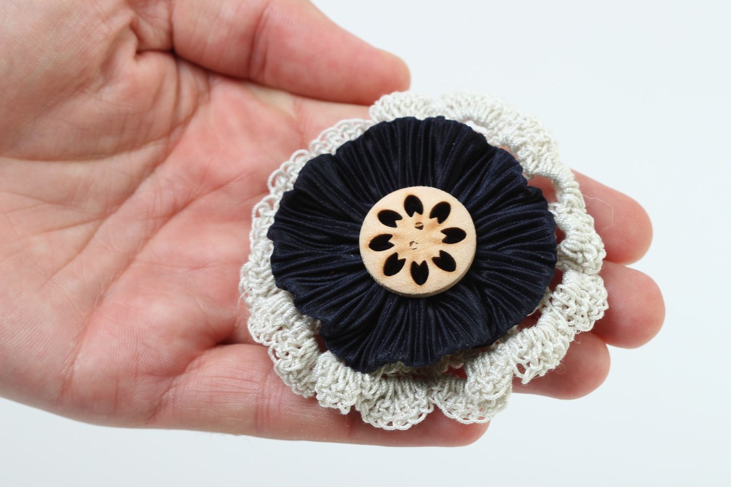 Fleur pour bijoux fait main Fourniture bijoux Loisirs créatifs tricot fleur photo 5