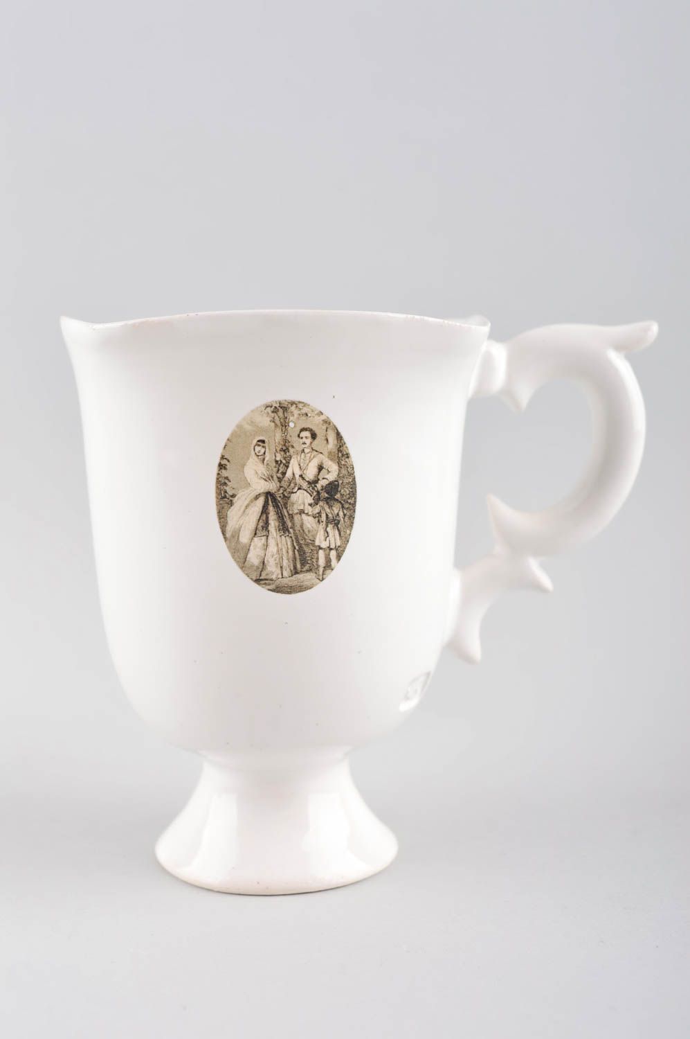 Tasse à café faite main Vaisselle design avec sa sous-tasse Déco maison photo 5