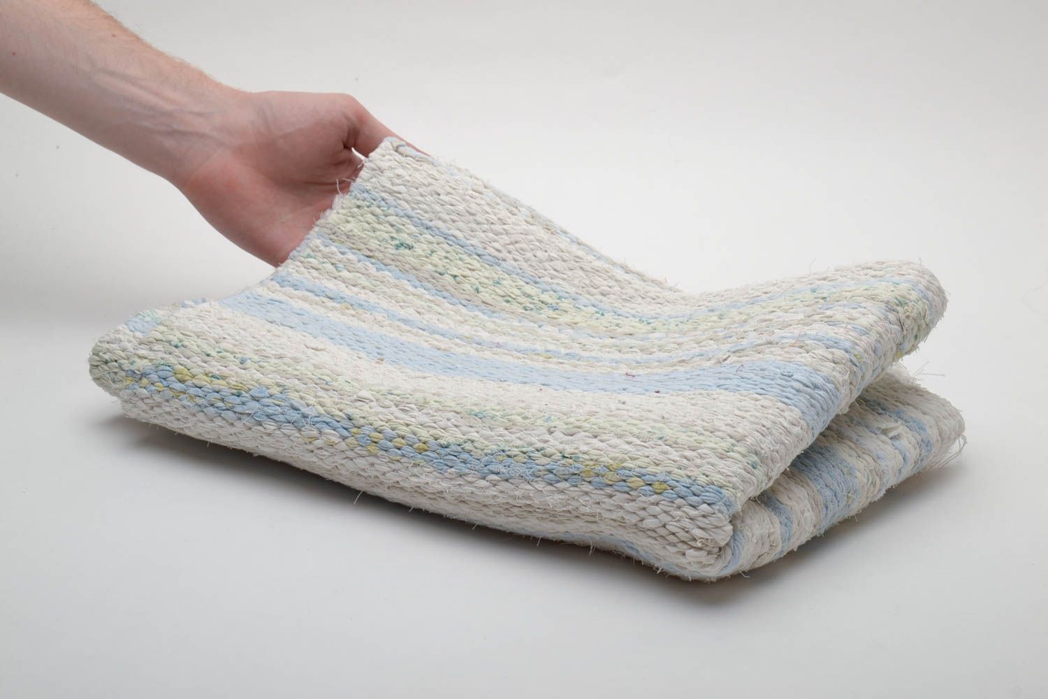 Hand woven rug made of natural materials photo 5
