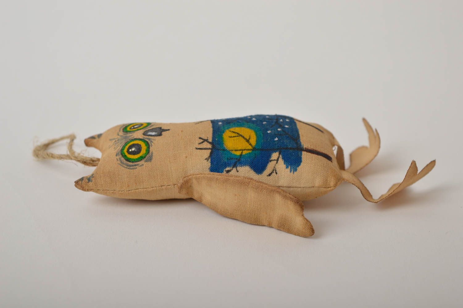Peluche de animal hecho a mano juguete de tela lechuza objeto de decoración  foto 4