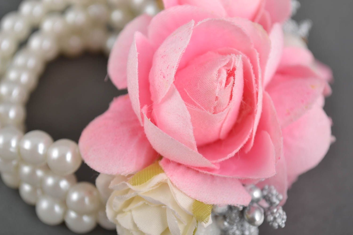 Handmade Armband Trauzeugin Blumenarmband Geschenk für Brautjungfer festlich foto 4