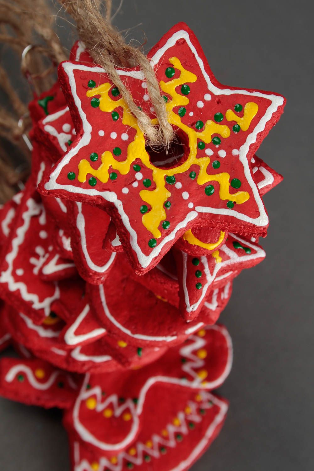 Figuras decorativas hechas a mano adorno de fin de año regalo artesanal 14 piez foto 4