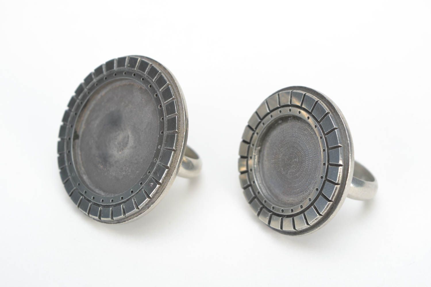 Fornitura para bisutería artesanal para crear anillos redondos 2 piezas foto 2