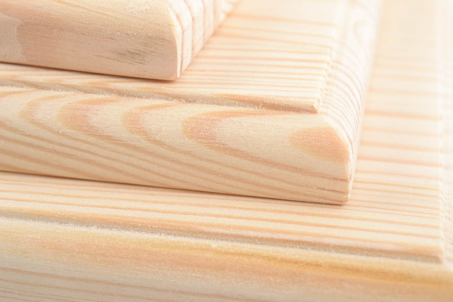 Piezas de madera para creatividad artesanales cuadradas de pino 3 artículos foto 4