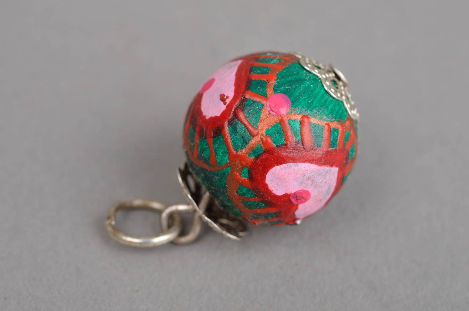 Unusual handmade wooden ball pendant wood craft beautiful jewellery gift ideas photo 3