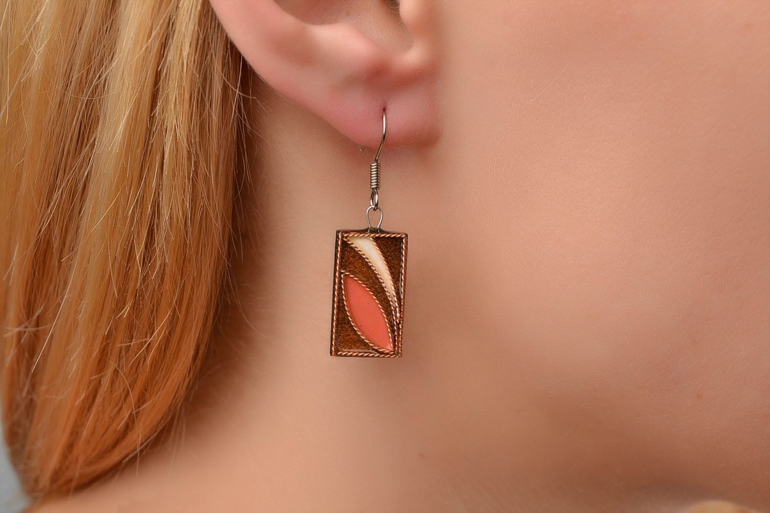 Handmade wooden earrings fashion accessories beautiful jewellery gifts for her photo 1