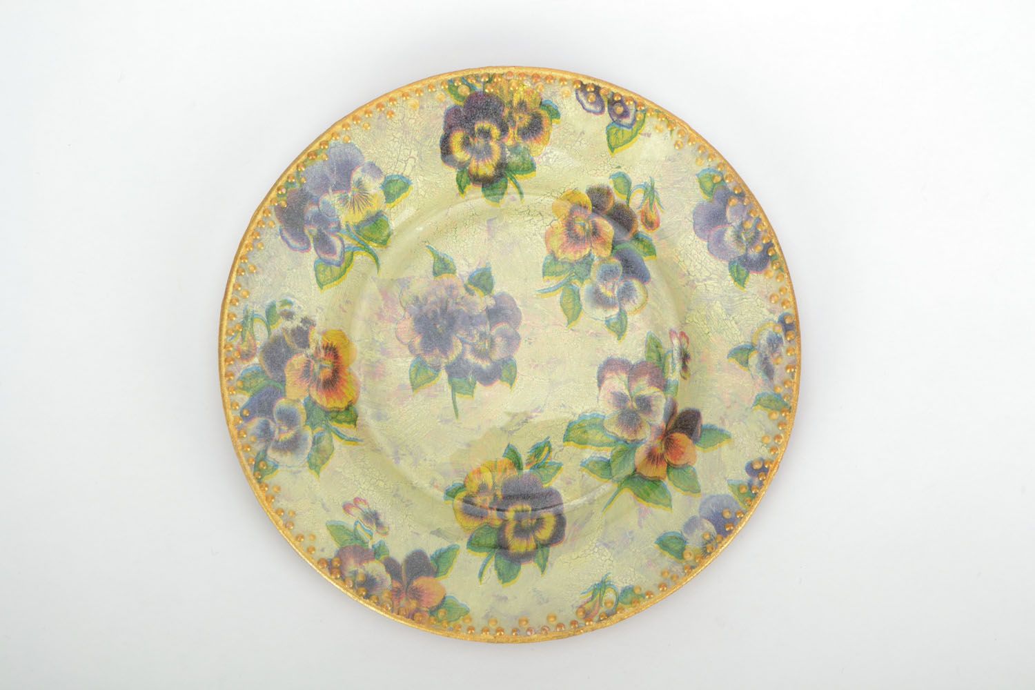 Decorative wall plate Violets photo 4