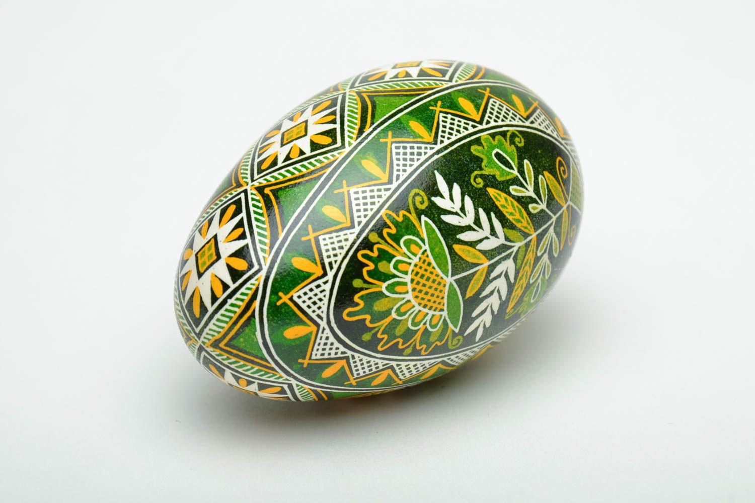Пасхальное яйцо с росписью гусиное фото 4