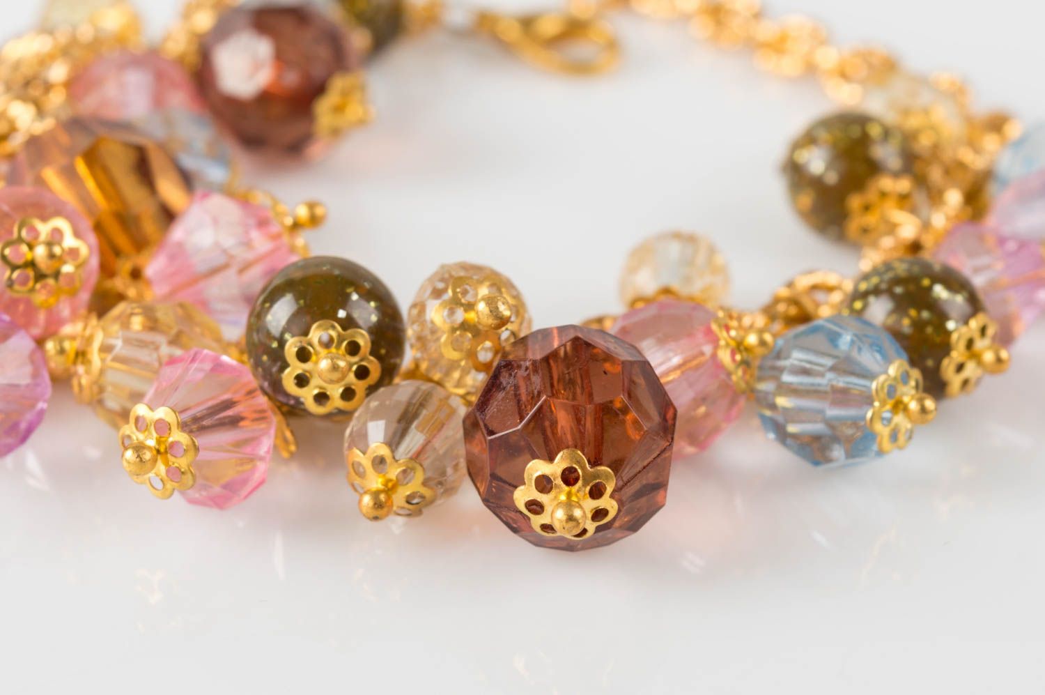 Crystal plastic beads charm bracelet for girls photo 4