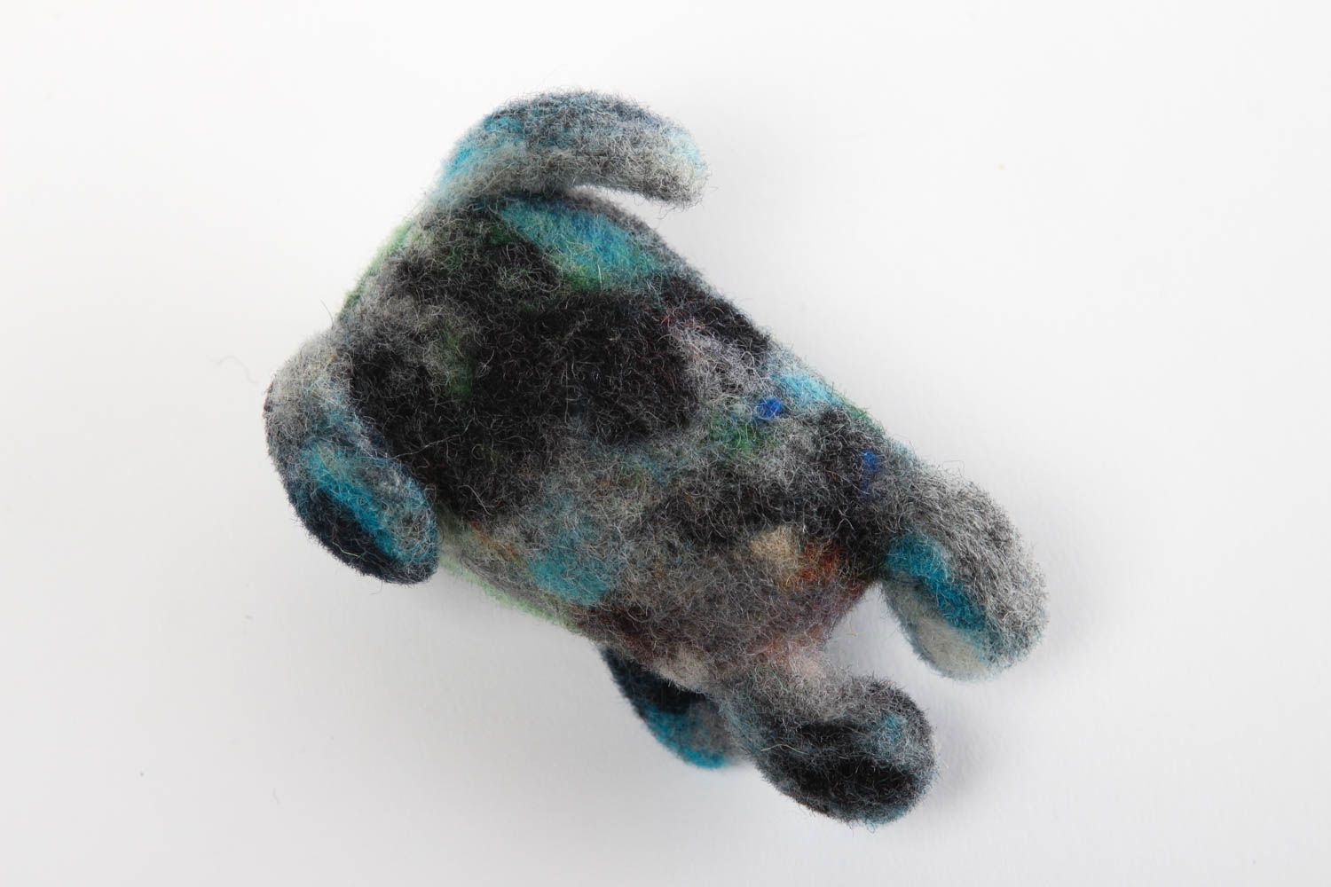 Handmade Filz Tier Hase Spielzeug Kuscheltier für Kleinkinder aus Wolle lustig foto 3