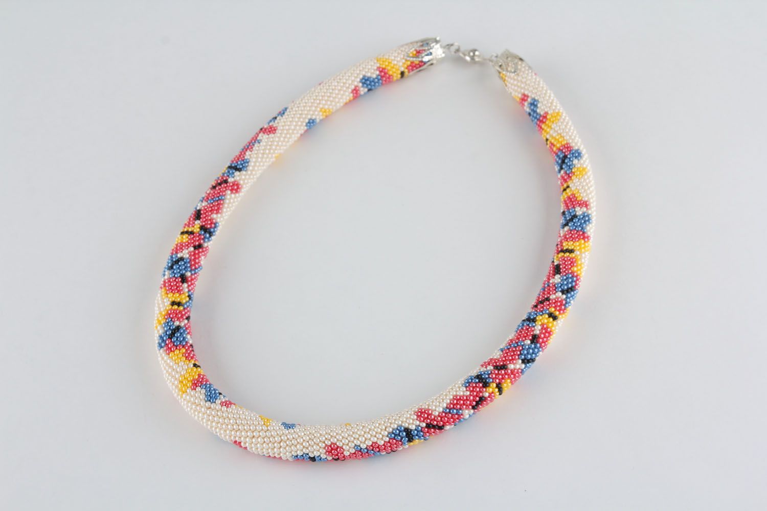 Elegant beaded cord necklace photo 2