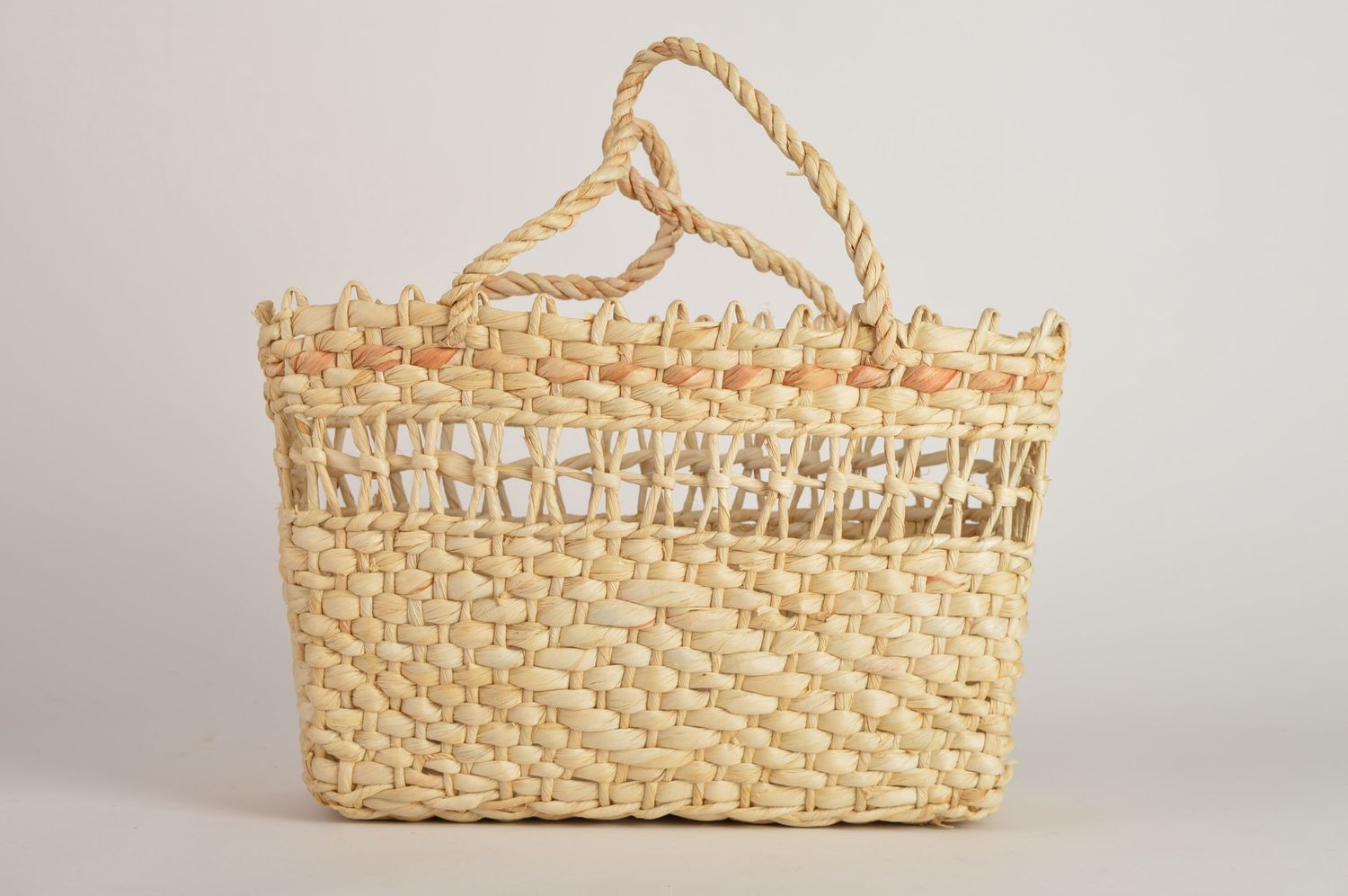 Сумка ручной работы плетеная сумка корзина плетеная сумка с ручками удобная фото 3