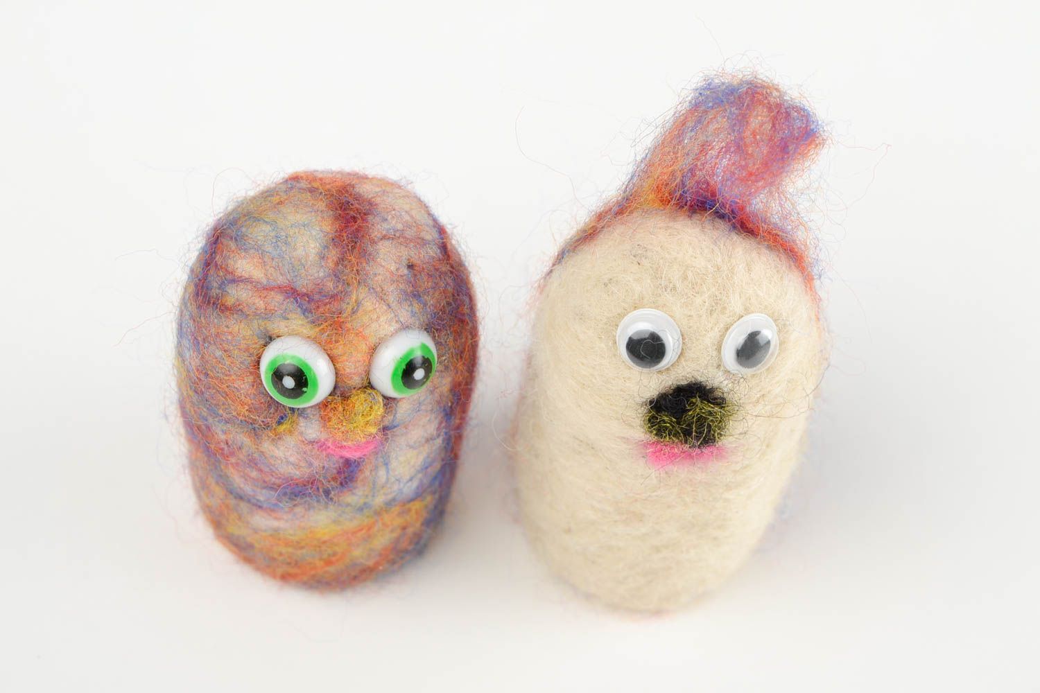 Handmade felted toy handmade woolen toy cute handmade toy 2 soft toys   photo 3
