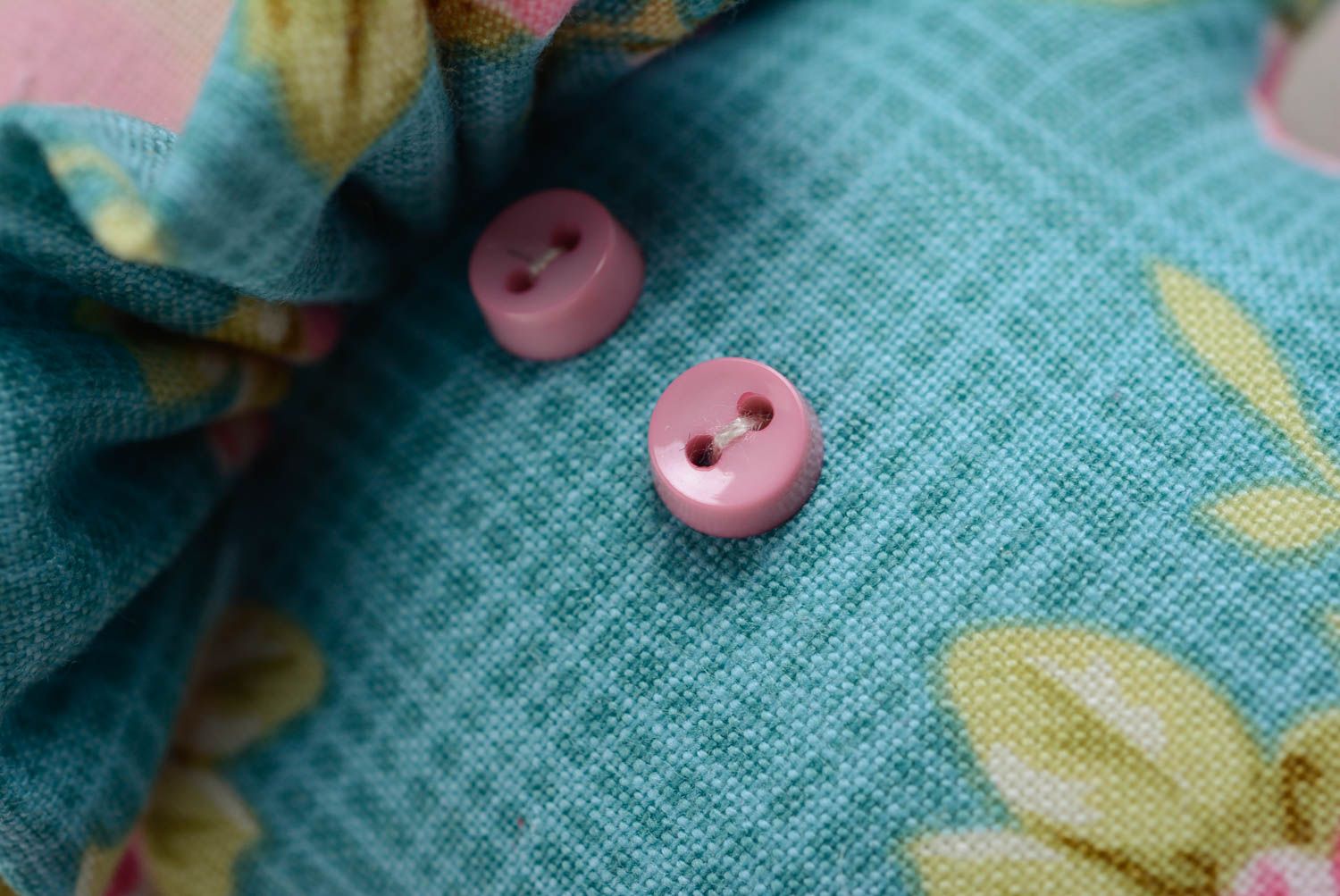 Unusual bright handmade cotton fabric soft toy Bug for interior decor photo 5