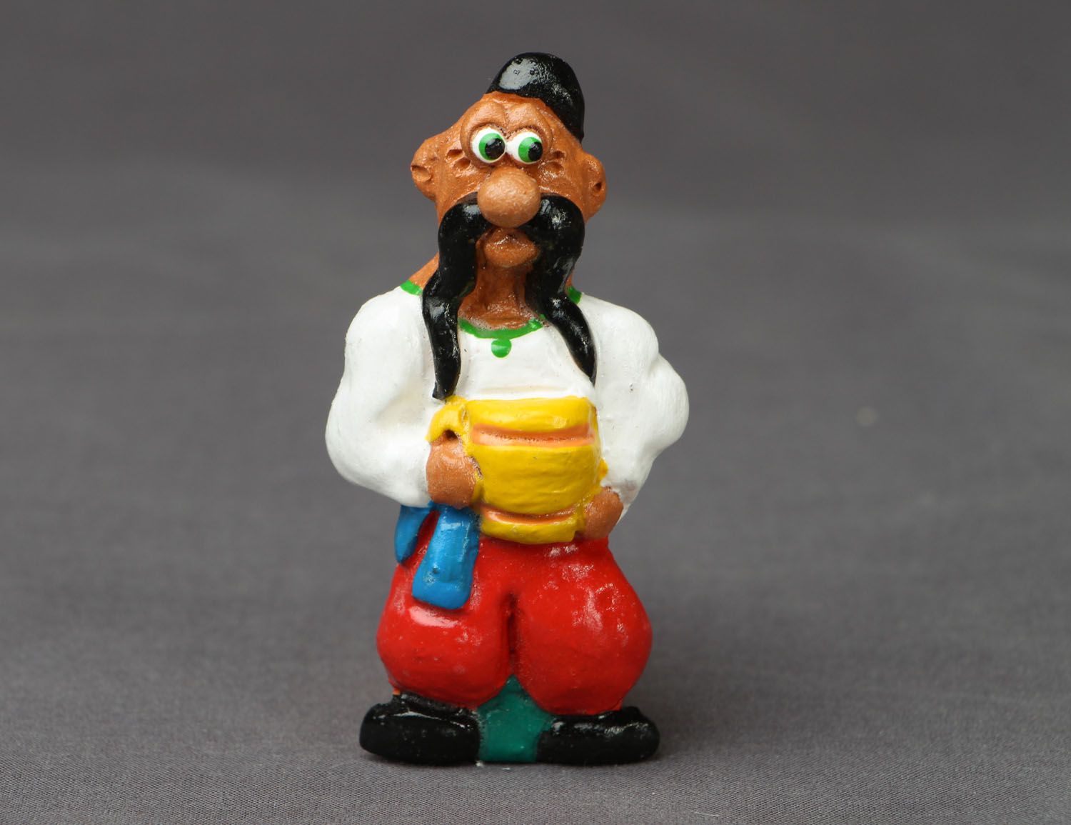Clay figurine Cossack with a Mug of Beer photo 1