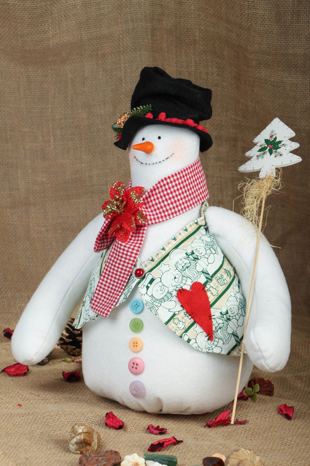 Soft toy in the shape of snowman photo 5