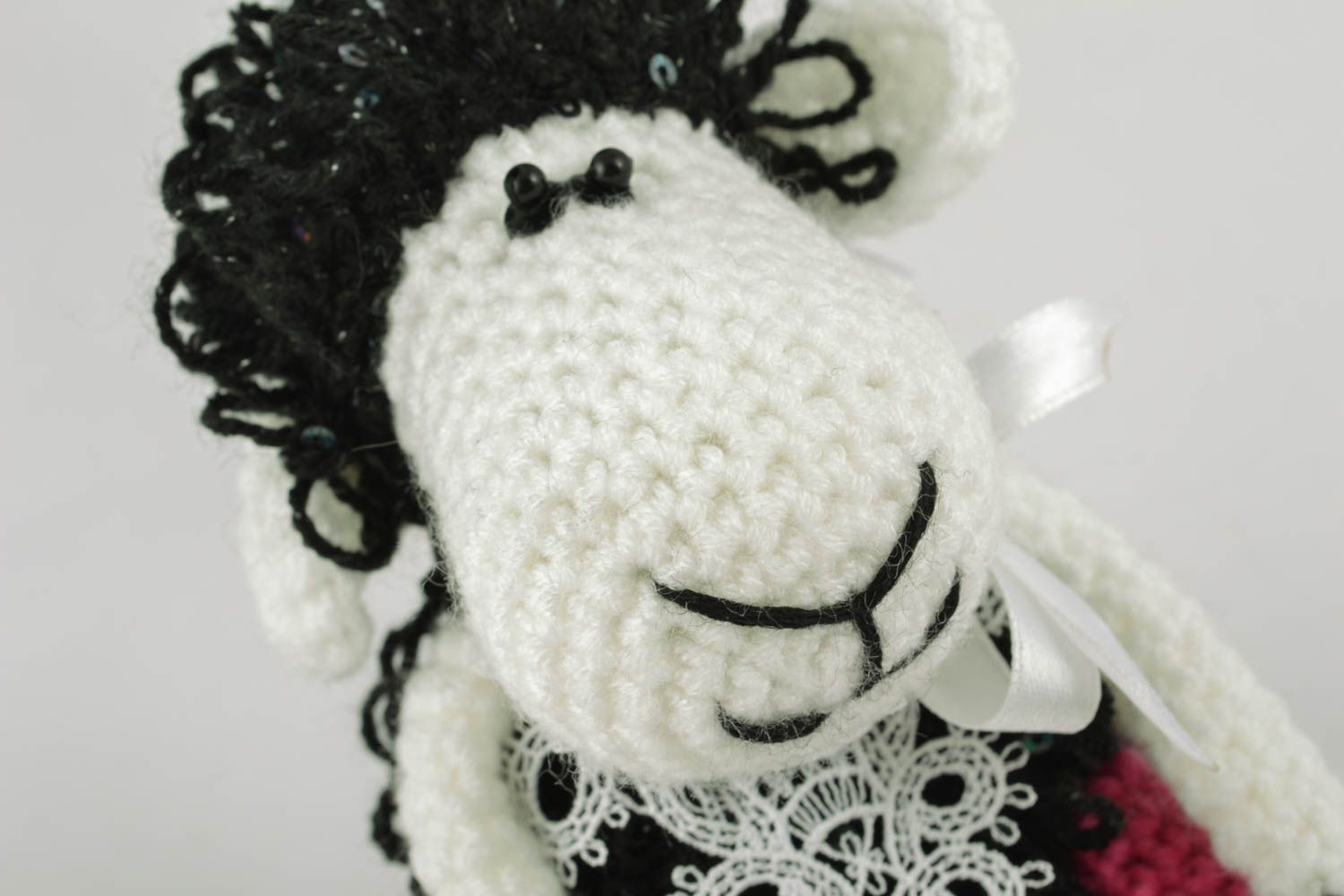 Peluche tricotée faite main Mouton  photo 5