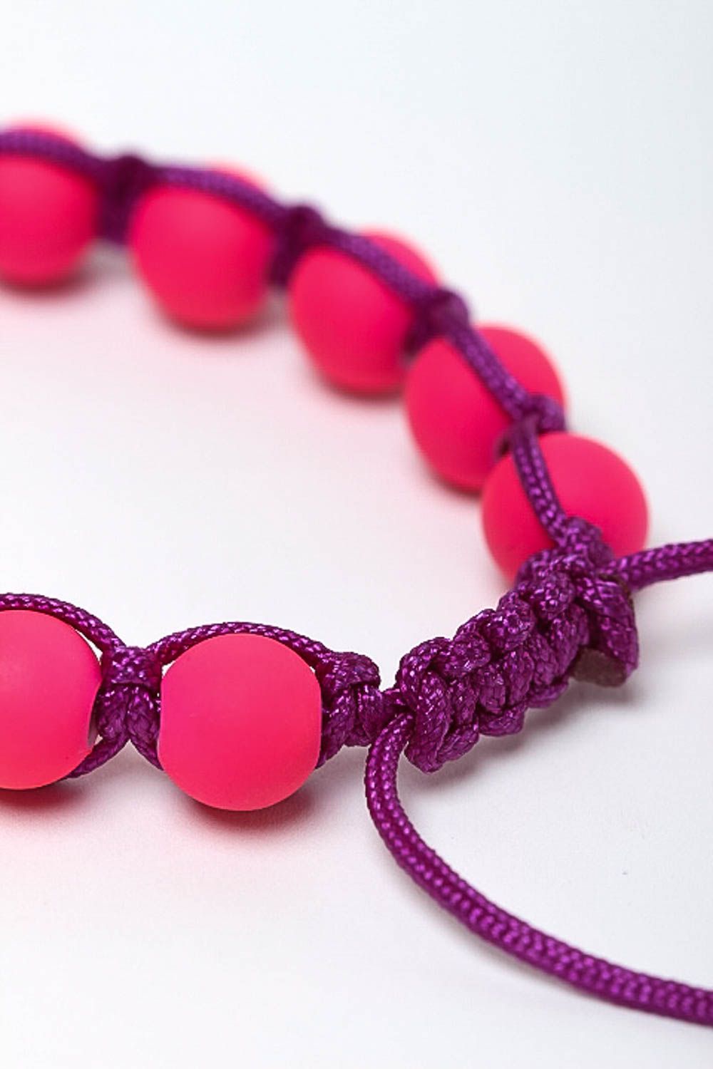Bracelet tendance Bijou fait main rose violet cadeau Accessoire femme casual photo 3