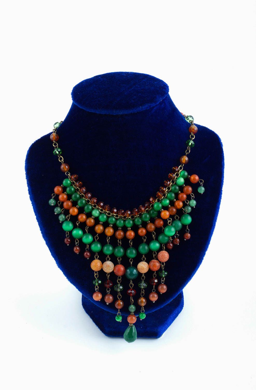 Handmade stylish necklace trendy elegant necklace bright accessory for women photo 2