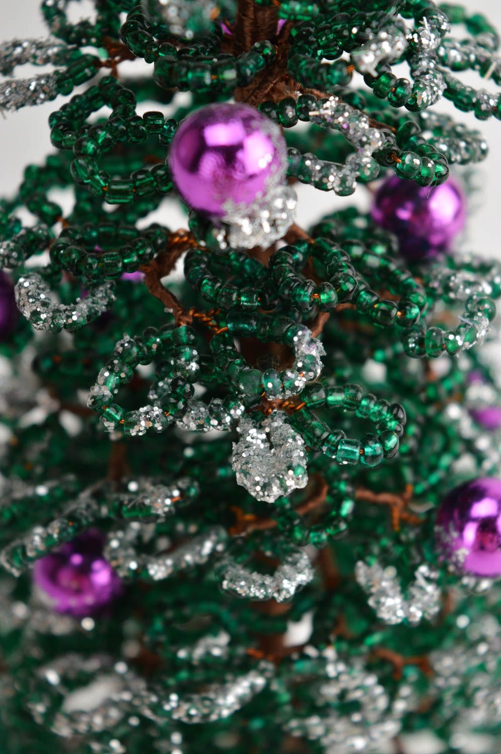 Home decor beautiful beaded Christmas tree with toys interior decor cute gift  photo 5