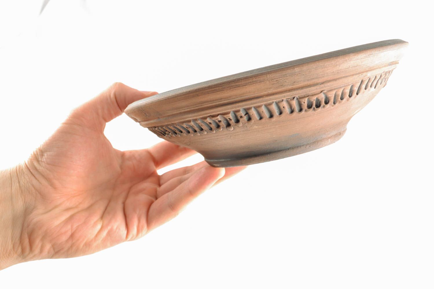 Chocolate ceramic bowl kilned with milk photo 3