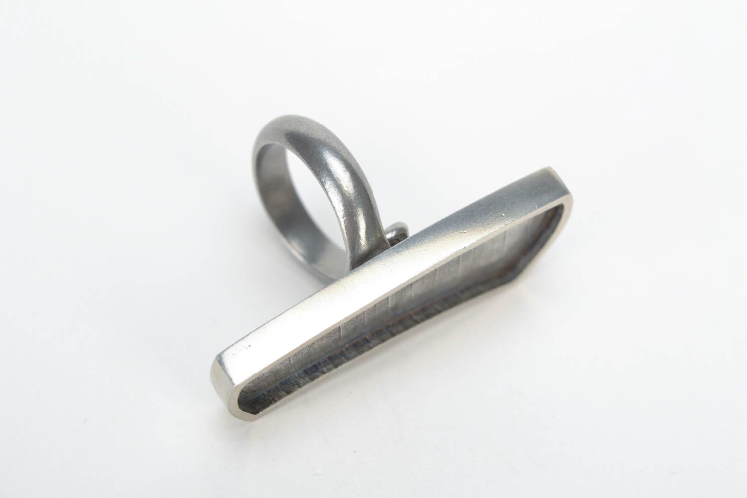 Schmuck Ring Rohling aus Metall ungewöhnlich künstlerisch handgemacht schön toll foto 4