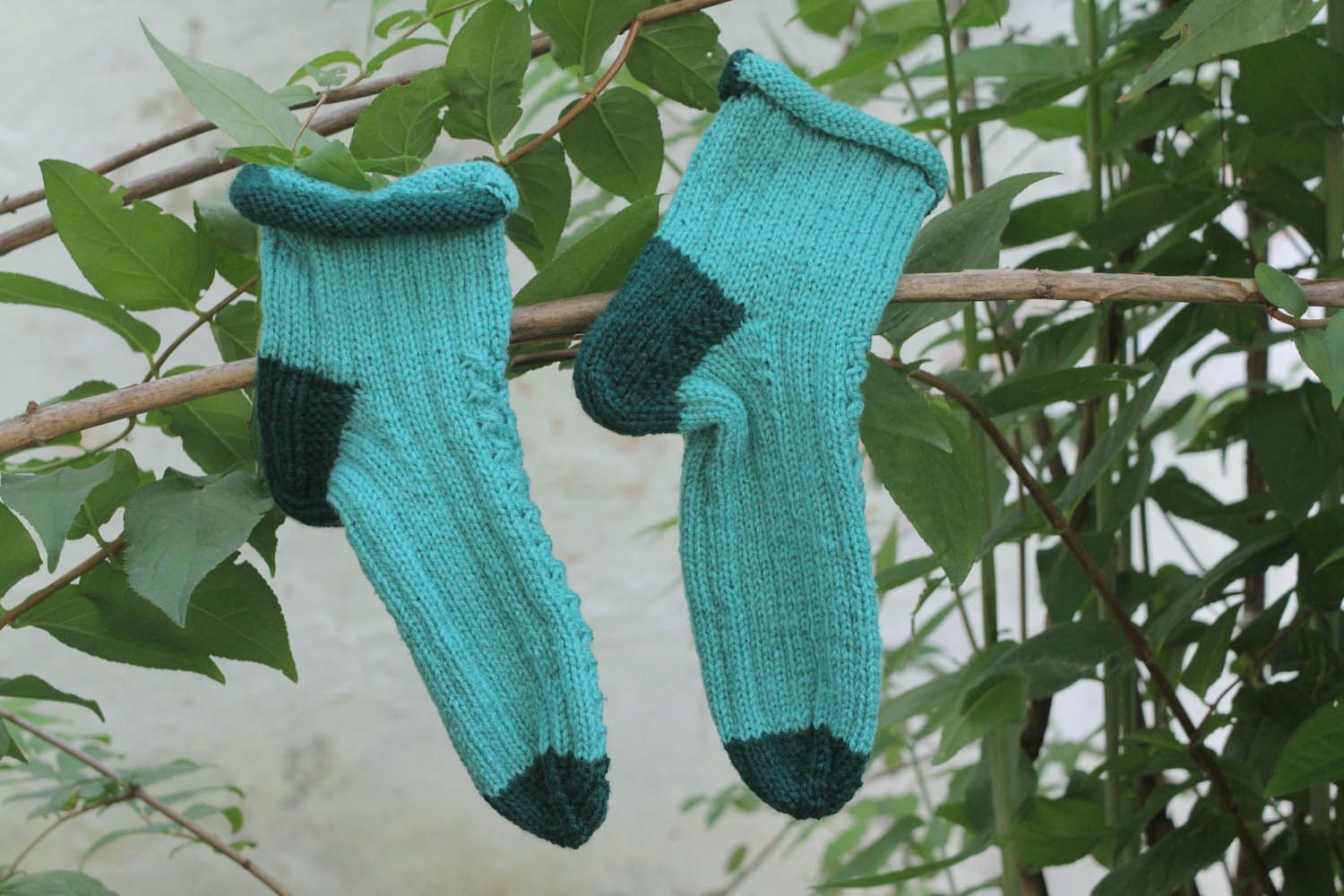 Warme Strick Socken aus Wolle foto 5