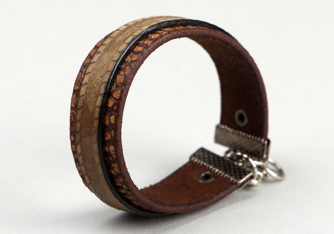Leather Bracelet with embossing photo 4