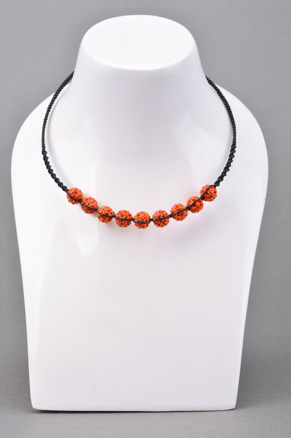Beautiful handmade thin memory wire necklace with beads photo 1