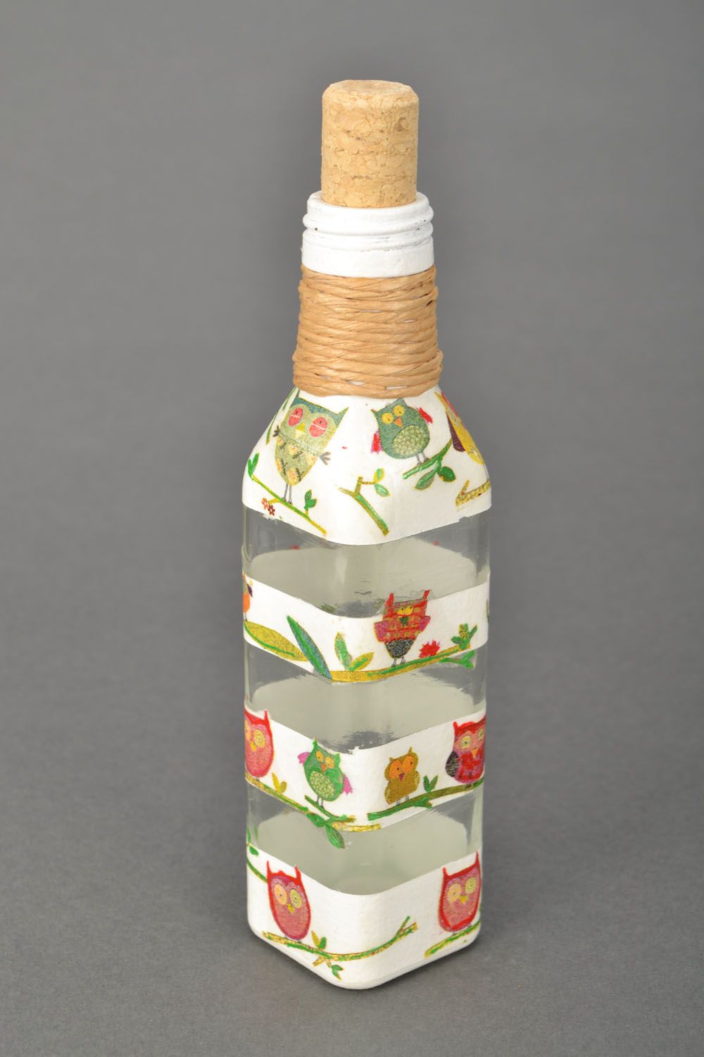 Decorative bottle with cork photo 3