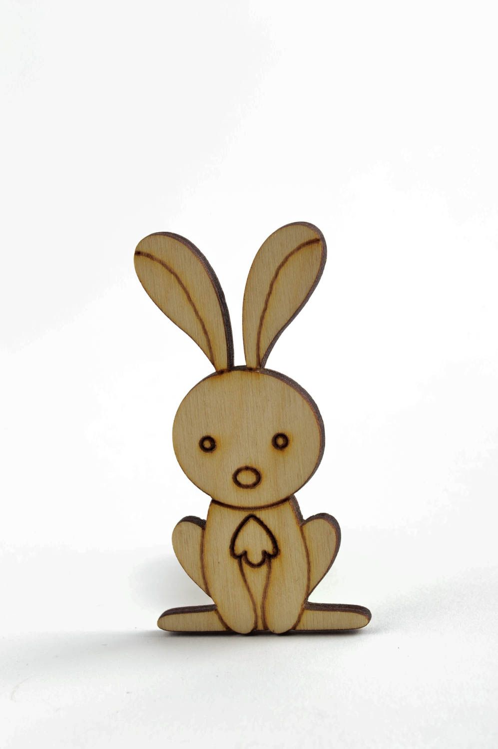 Hase Figur handmade Holz Deko Miniatur bemalen originelles Geschenk foto 1
