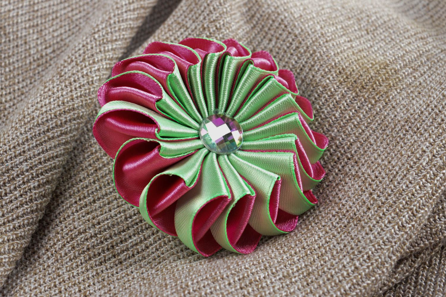 Stylish handmade flower scrunchie childrens hair tie designer hair accessories photo 5
