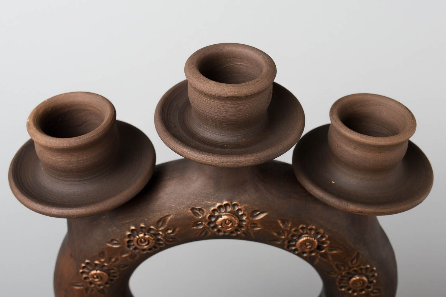 Portavelas de cerámica hecho a mano decoración de interior regalo original foto 3