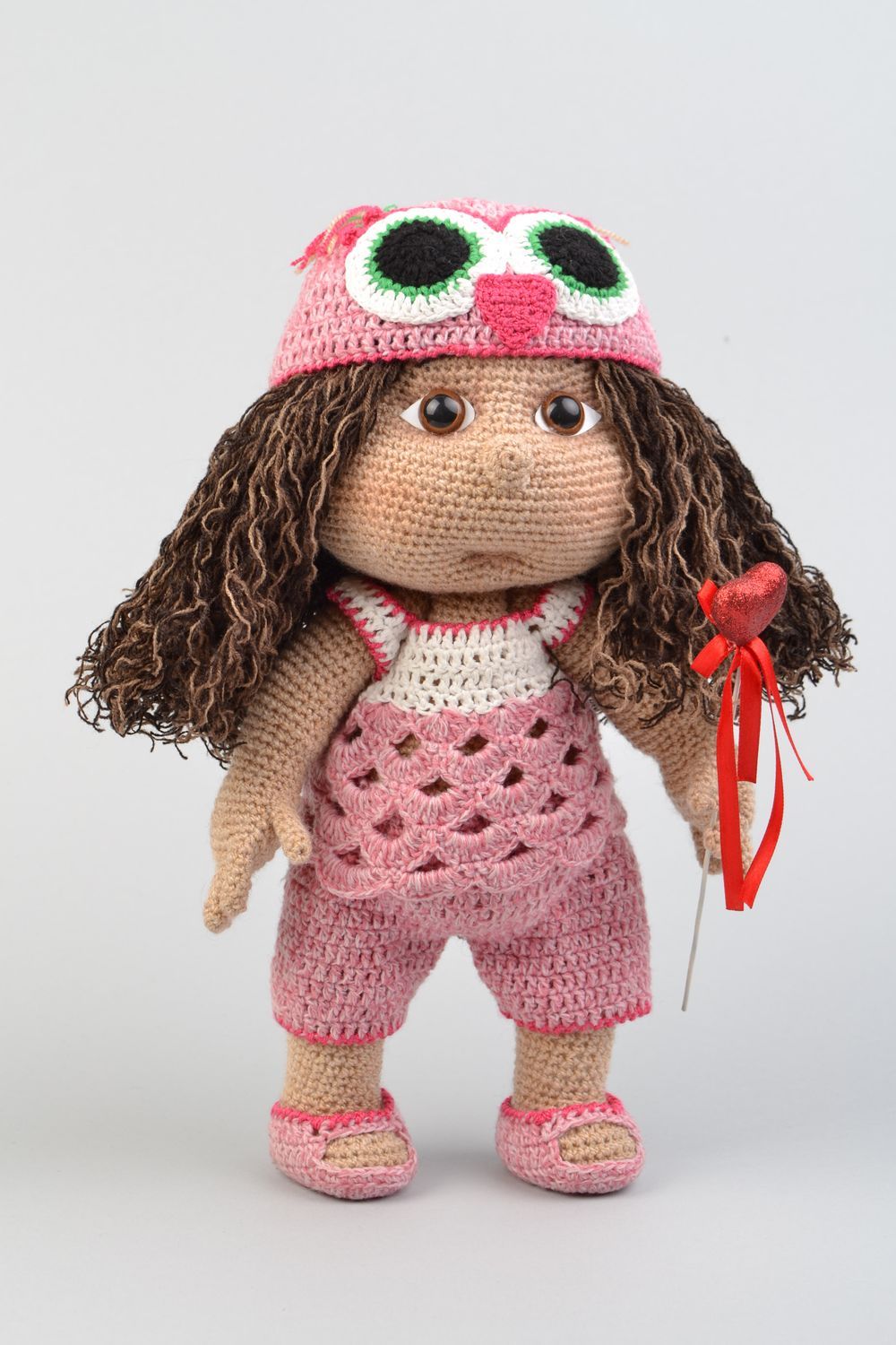Nette gehäkelte Puppen handmade Mädchen und Junge Künstler Spielzeuge für Kinder  foto 3