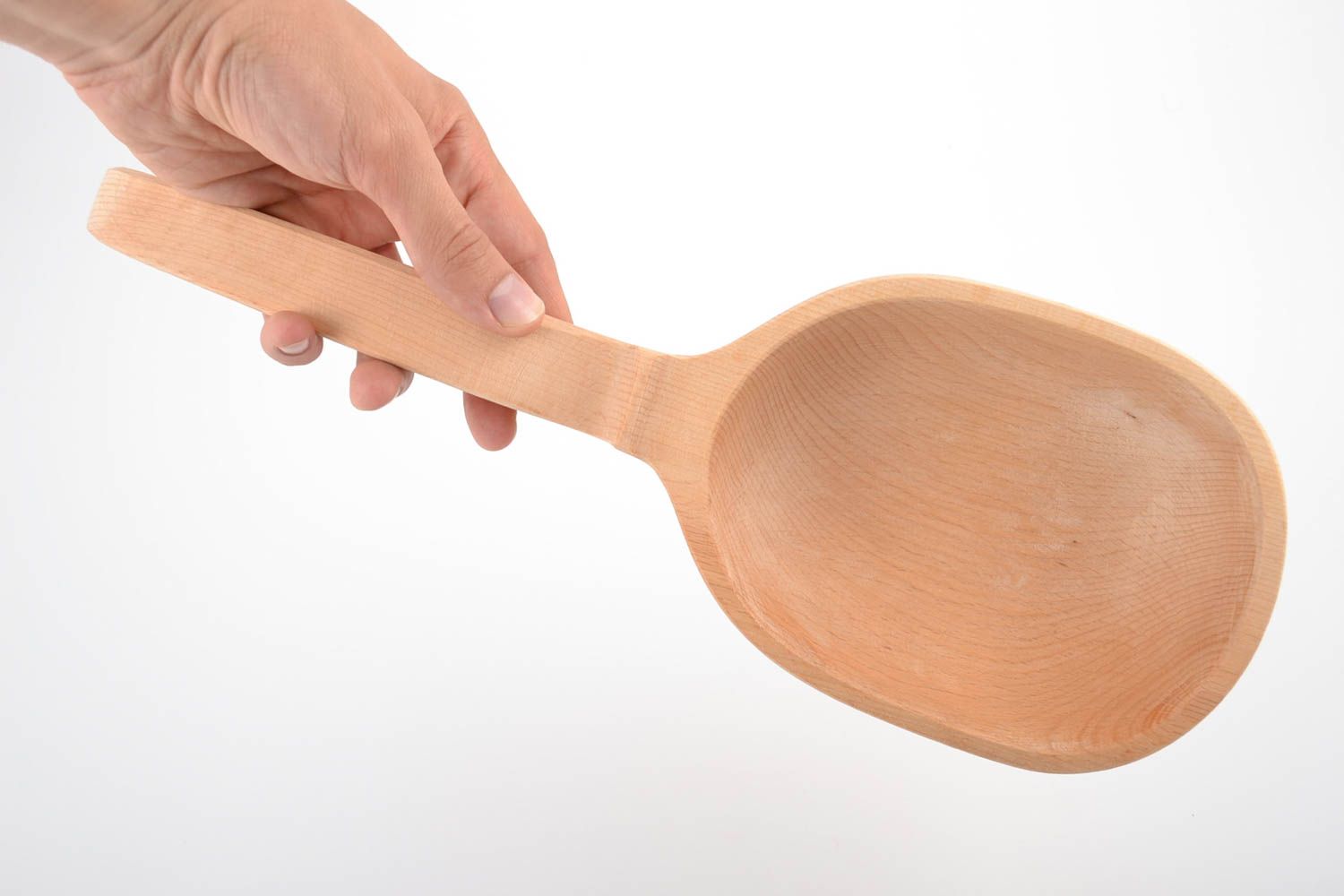 Handmade large eco friendly natural wooden ladle for water sauna accessories photo 3