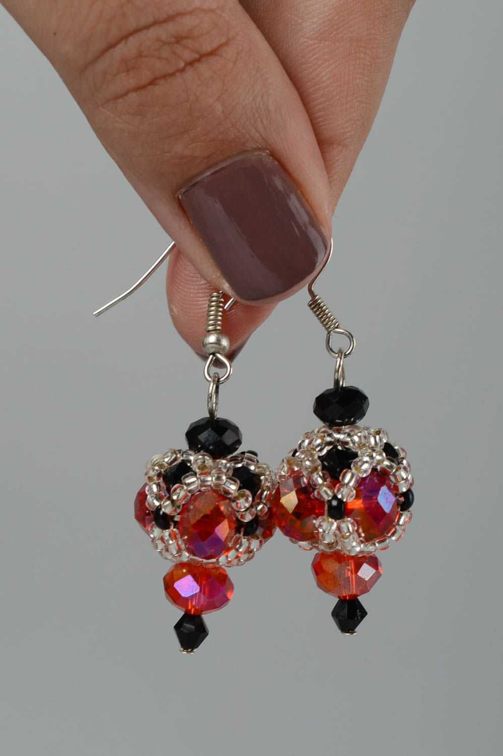 Boucles d'oreilles perles rocaille Bijou fait main design Accessoire femme photo 5