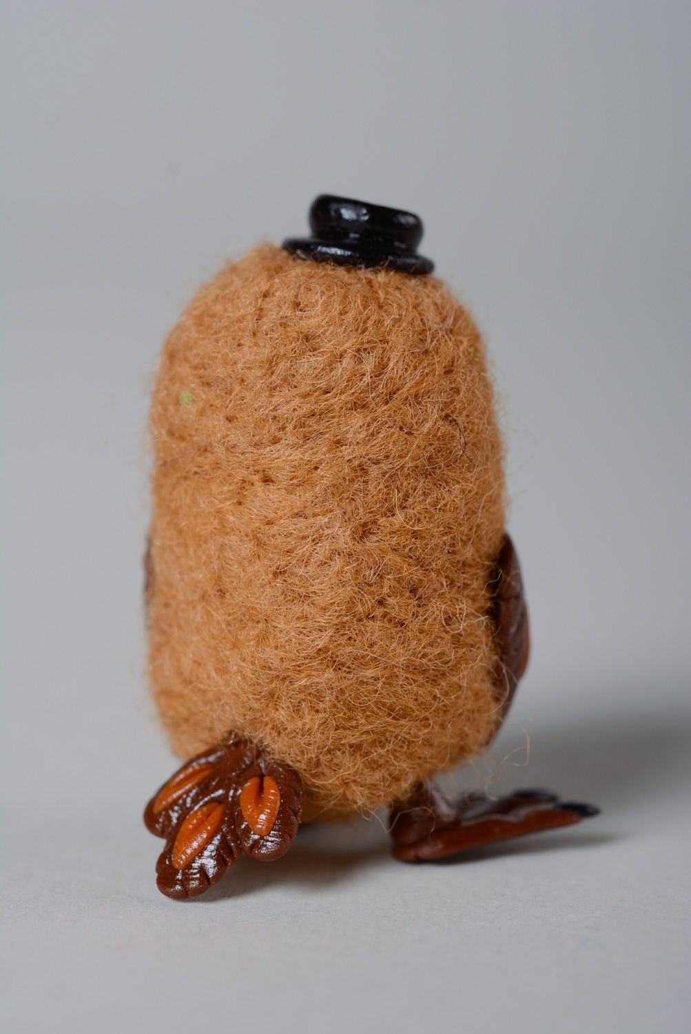 Handmade wool felted miniature toy Owl photo 3