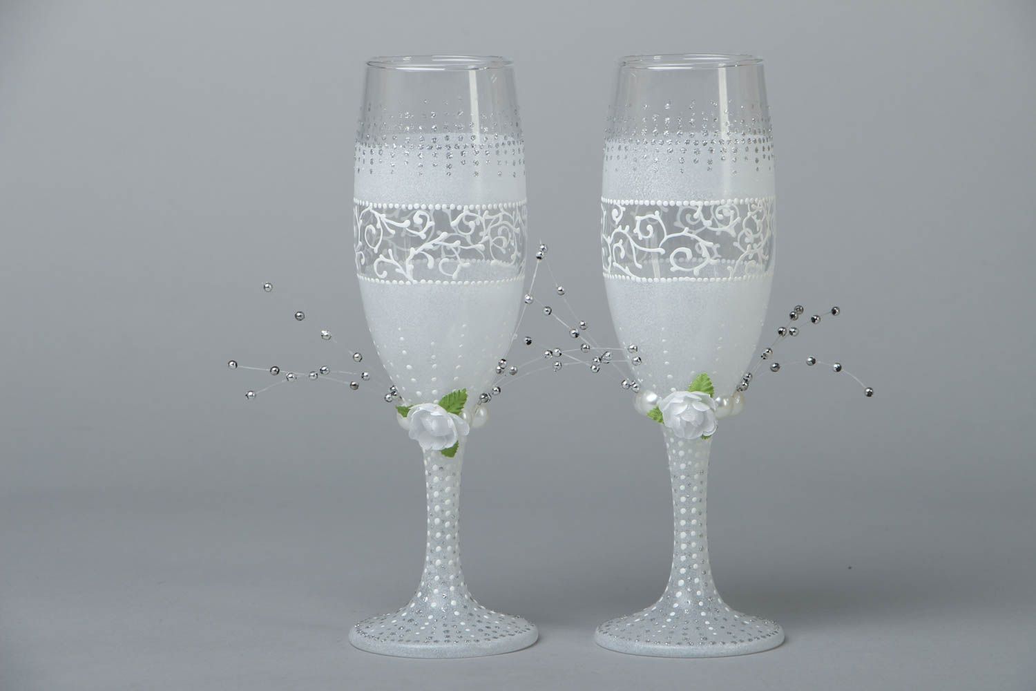 Свадебные бокалы для шампанского фото 1
